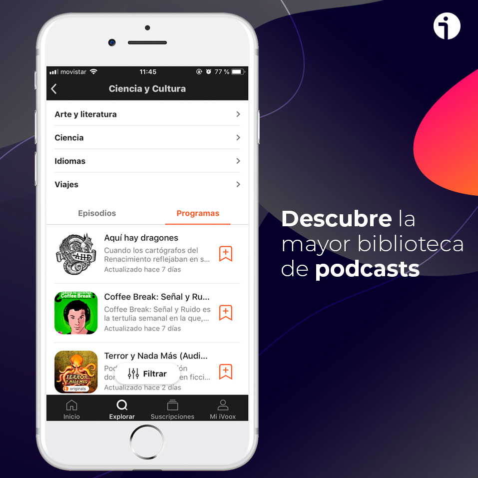 Descubre la mayor biblioteca de podcasts