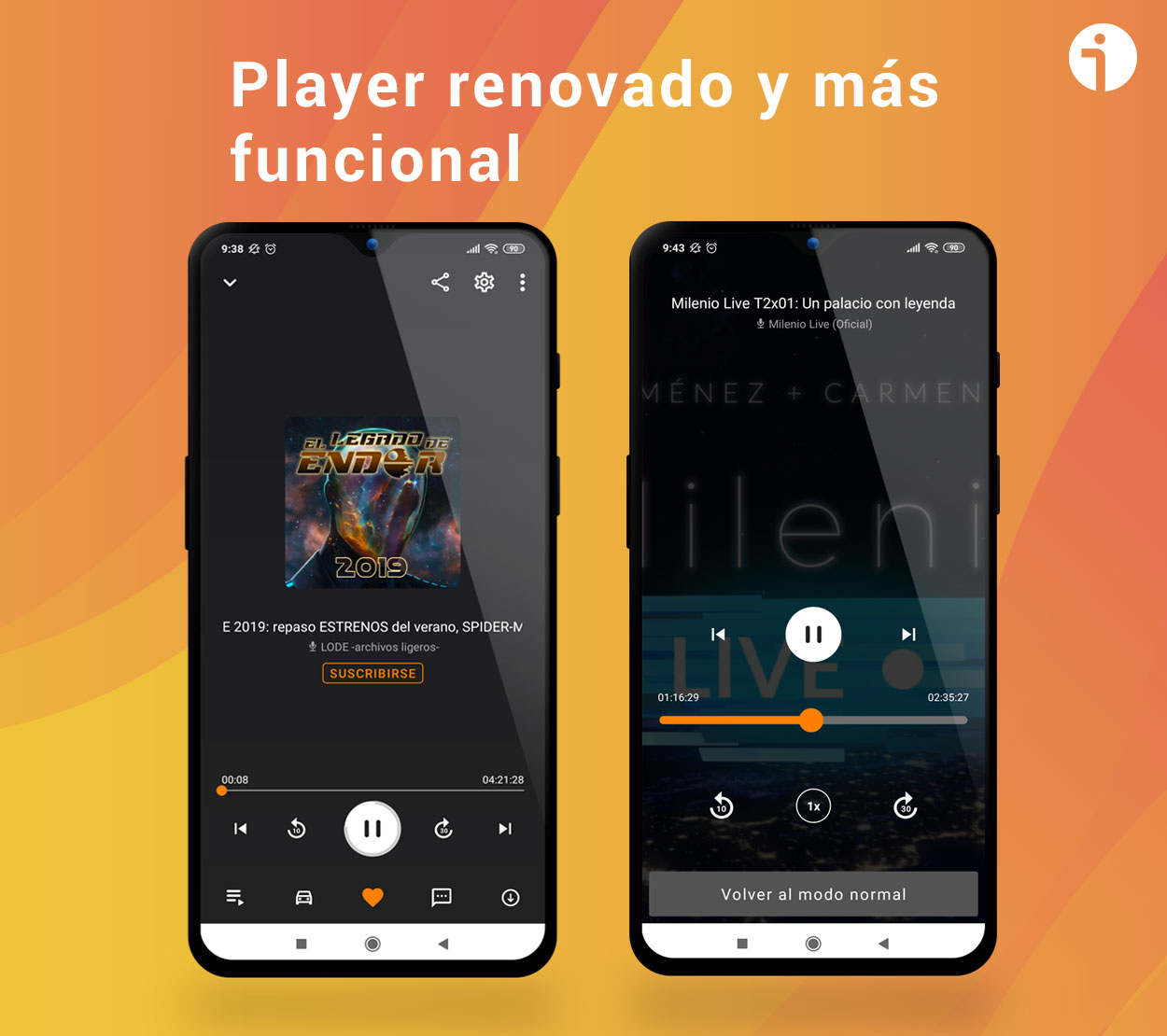 Player renovado y más funcional