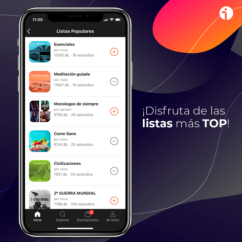 Disfruta de las listas más TOP